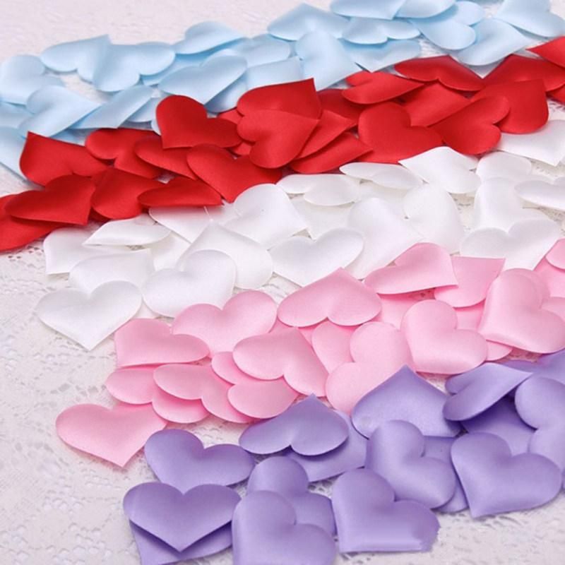 100Pcs Romantic Married Love Heart Sparkle Confetti-Red