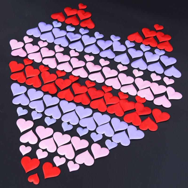 100Pcs Romantic Married Love Heart Sparkle Confetti-Red