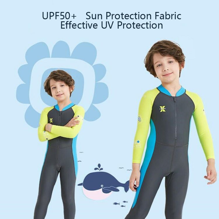 DIVE&SAIL Children Long-sleeved One-piece Swimsuit