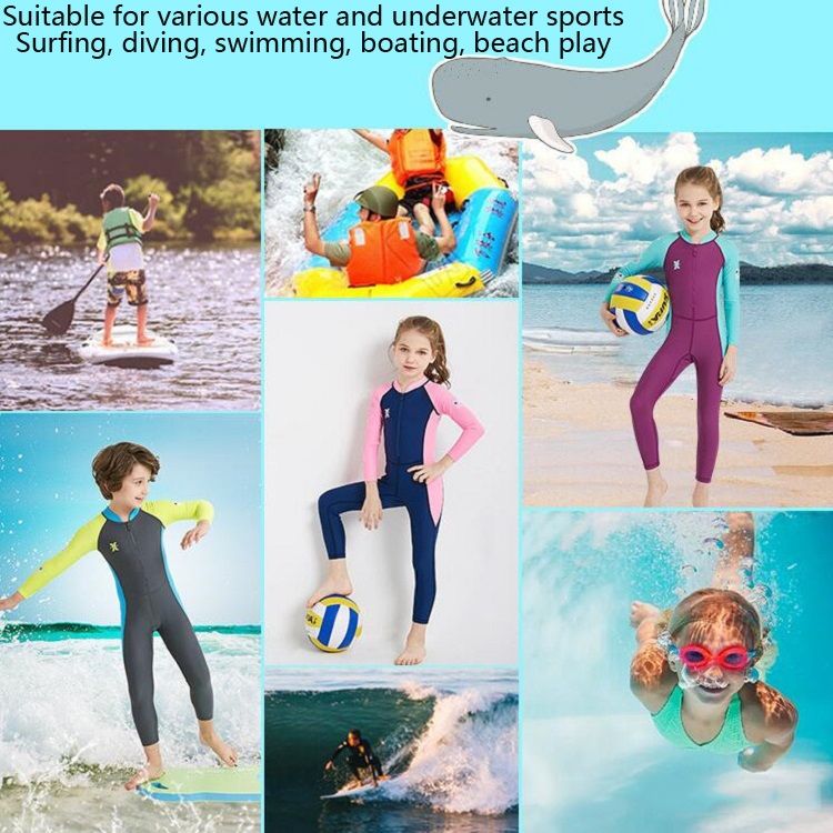 DIVE&SAIL Children Long-sleeved One-piece Swimsuit