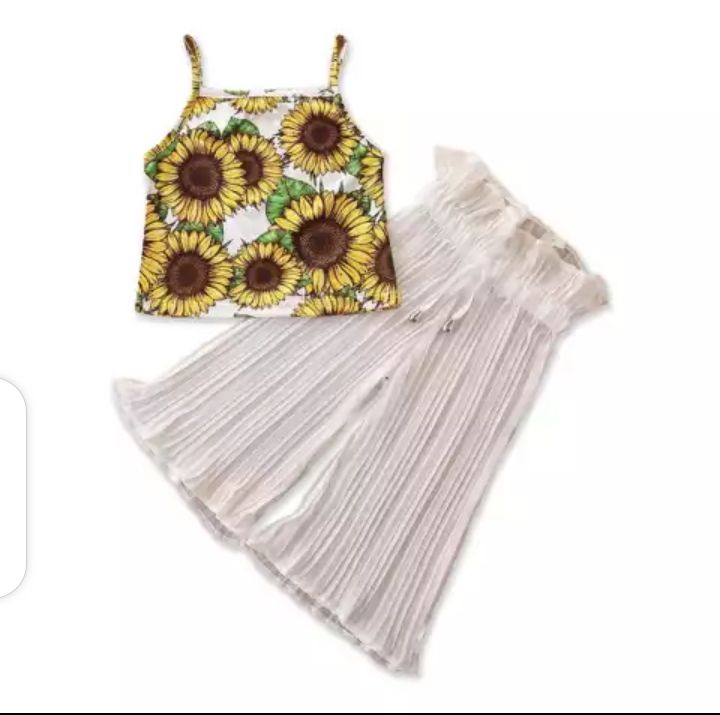Baby Girl Rose Top With Beautiful Palazo Pant