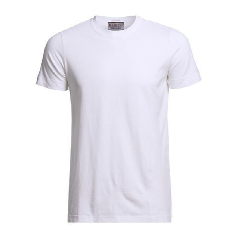 Short Sleeve Plain T-shirt - 2 In 1  White