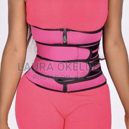 DOUBLE WAIST AND TUMMY TRIMMER BELT --PINK