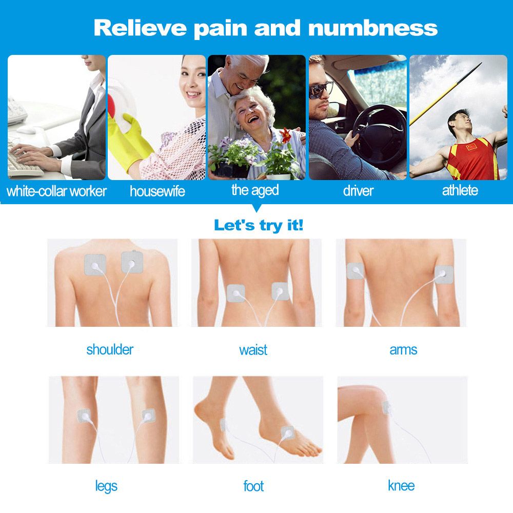 10pcs Self Adhesive Replacement Electrode Pad  4*4cm Digital