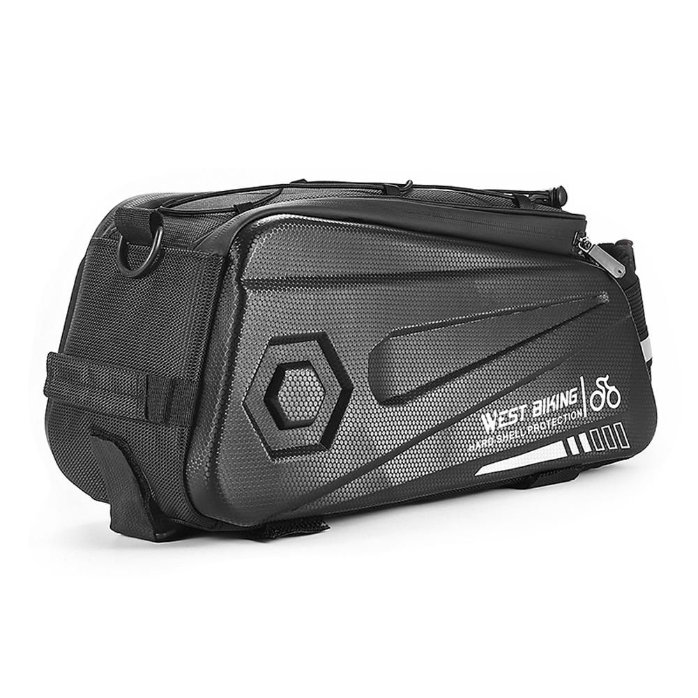 WEST BIKING 8.6L Large Capacity Bicycle Bag Waterproof Bicycle Rear Seats Bag Reflective Strips Design Multifunctional Mountain Bike Electric Bike Motorcycle Rear Bag Outdoor Riding Equipment