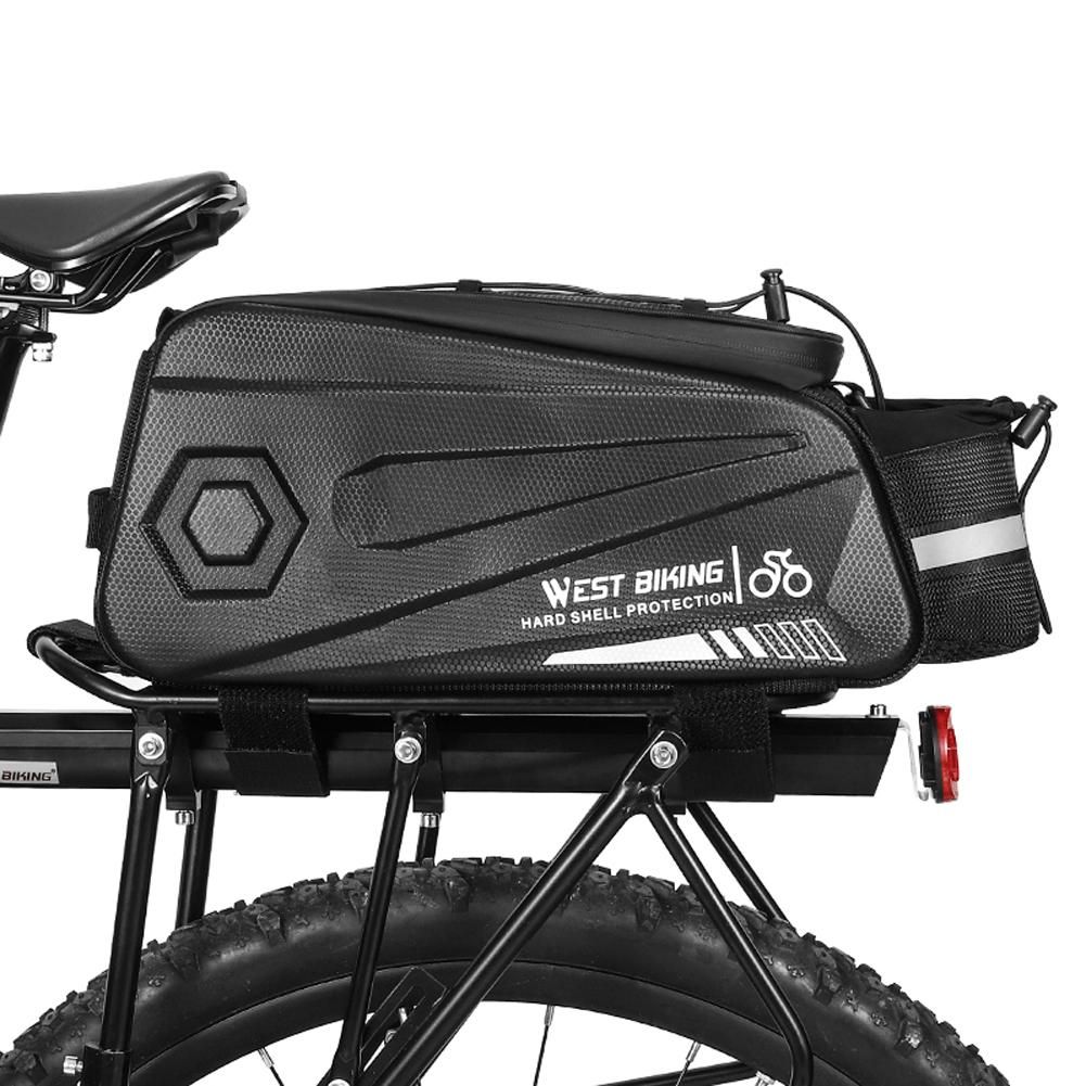 WEST BIKING 8.6L Large Capacity Bicycle Bag Waterproof Bicycle Rear Seats Bag Reflective Strips Design Multifunctional Mountain Bike Electric Bike Motorcycle Rear Bag Outdoor Riding Equipment