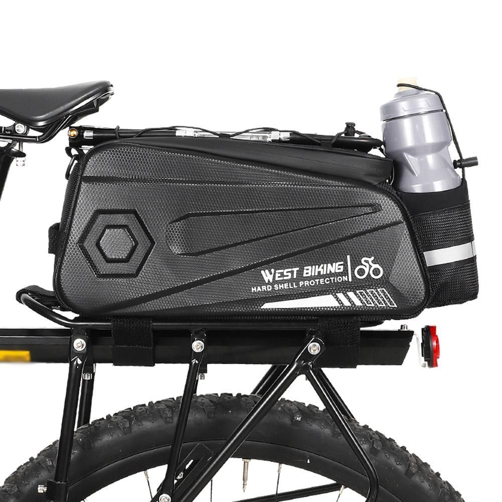 WEST BIKING 8.6L Large Capacity Bicycle Bag Waterproof Bicycle Rear Seats Bag Reflective Strips Design Multifunctional Mountain Bike Electric Bike Motorcycle Rear Bag Outdoor Riding Equipment