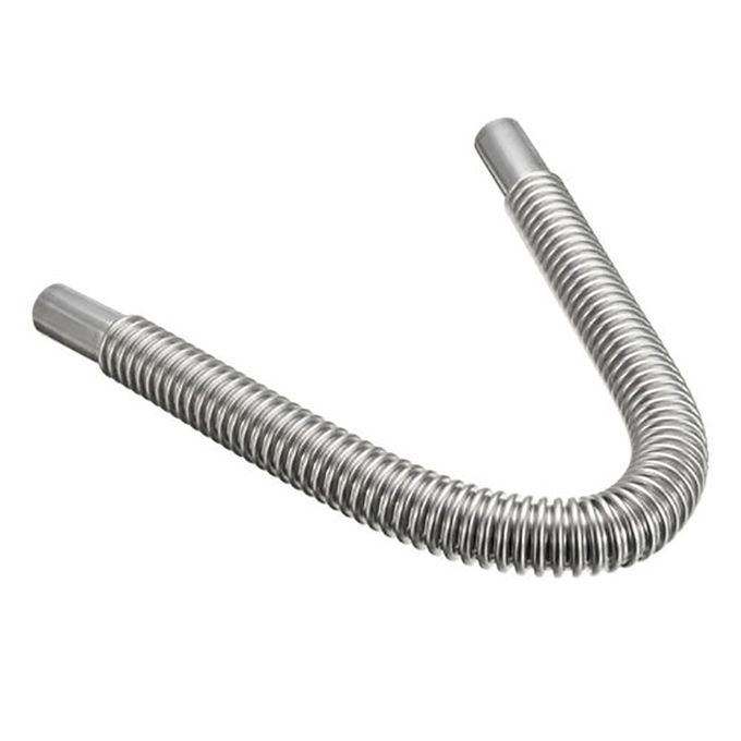 60cm Car Exhaust Pipe Corrugated Round Parking Silencer Diesel Heater Silver
