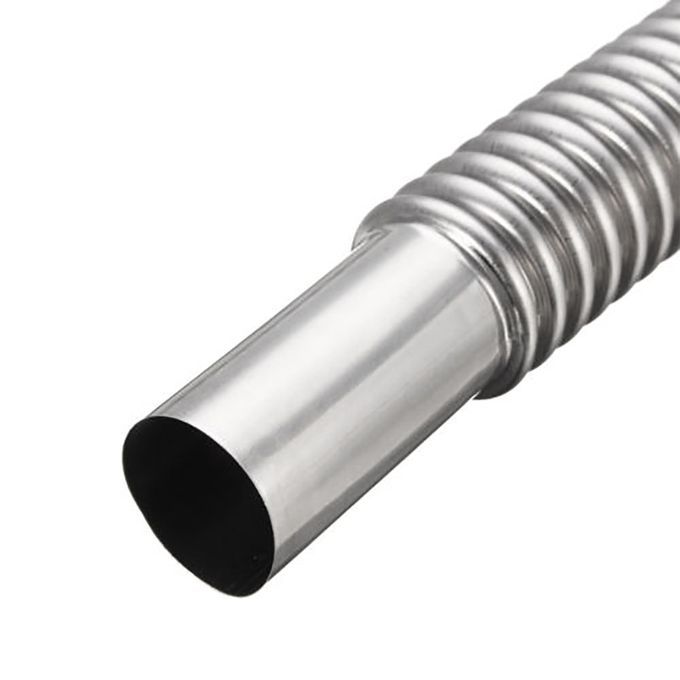 60cm Car Exhaust Pipe Corrugated Round Parking Silencer Diesel Heater Silver