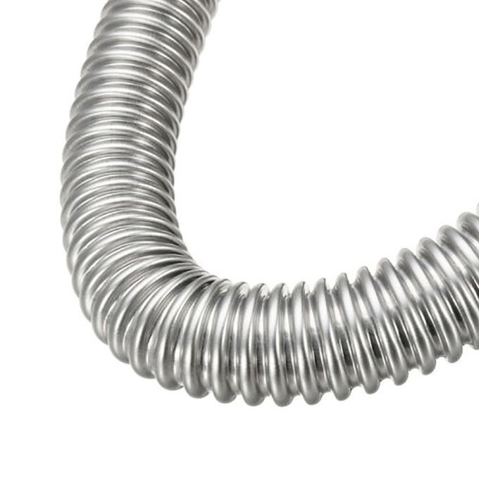 60cm Car Exhaust Pipe Corrugated Round Parking Silencer Diesel Heater Silver
