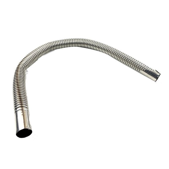 60cm Car Exhaust Pipe Corrugated Round Parking Silencer Diesel Heater Silver
