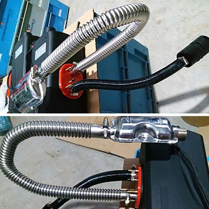 60cm Car Exhaust Pipe Corrugated Round Parking Silencer Diesel Heater Silver