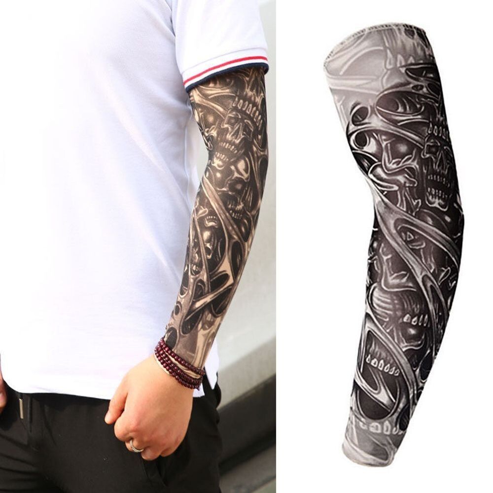 Fake Temporary Tattoo Sleeves Tattoos Full Long Slip On Arm