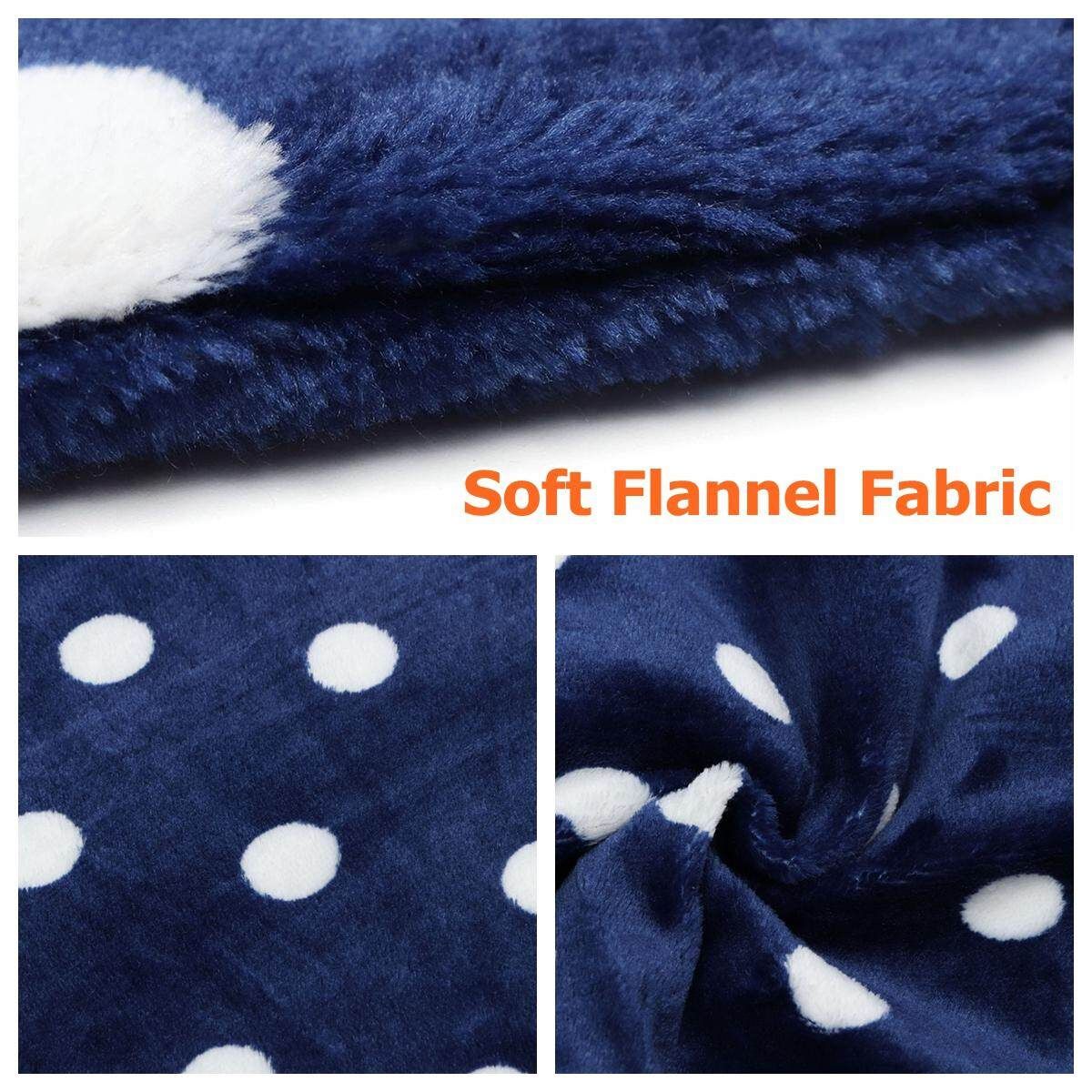 3 Gears Washable Control Electric Heated Throw Blanket Washable Fleece Cosy Pad 50 * 80 Blue Dot