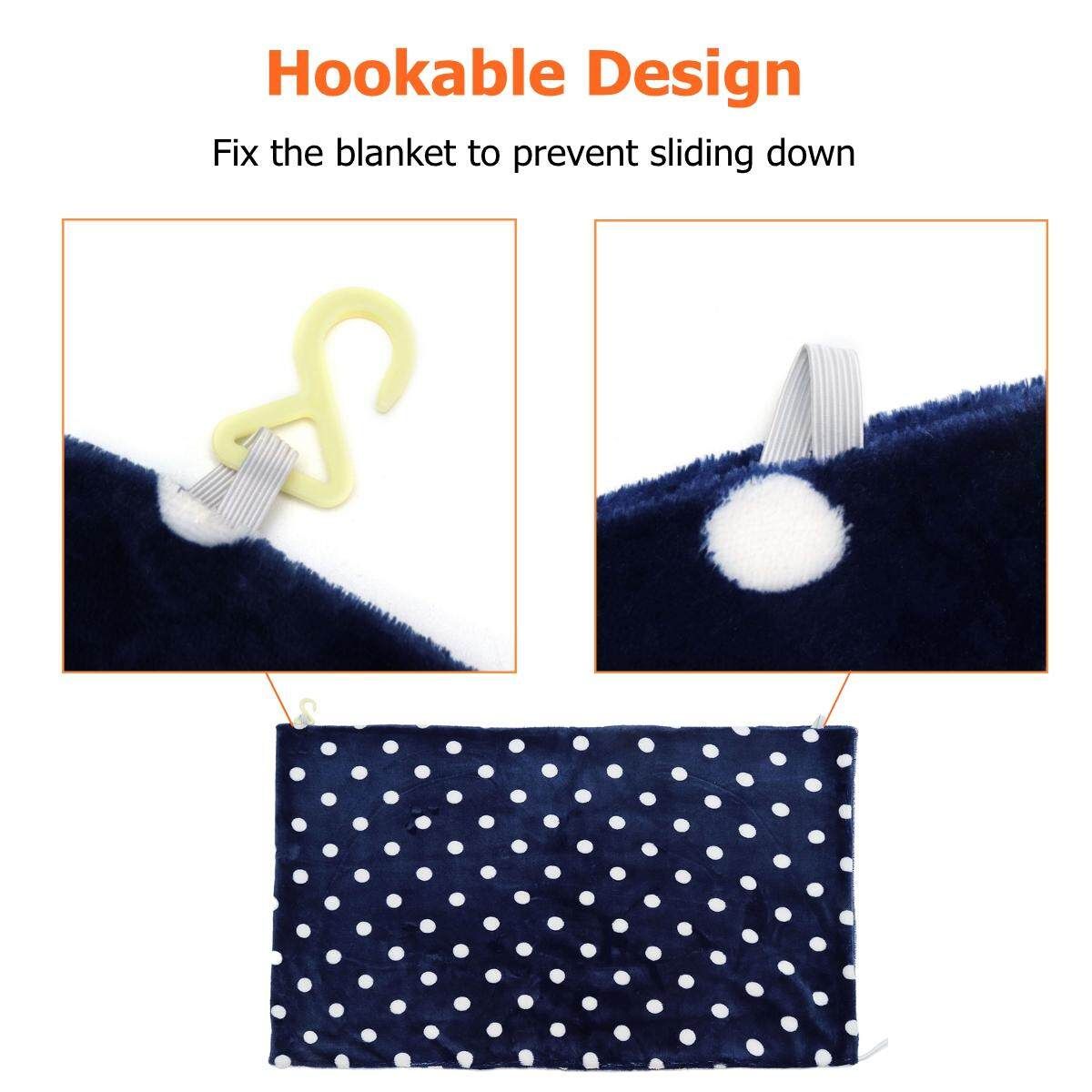3 Gears Washable Control Electric Heated Throw Blanket Washable Fleece Cosy Pad 50 * 80 Blue Dot