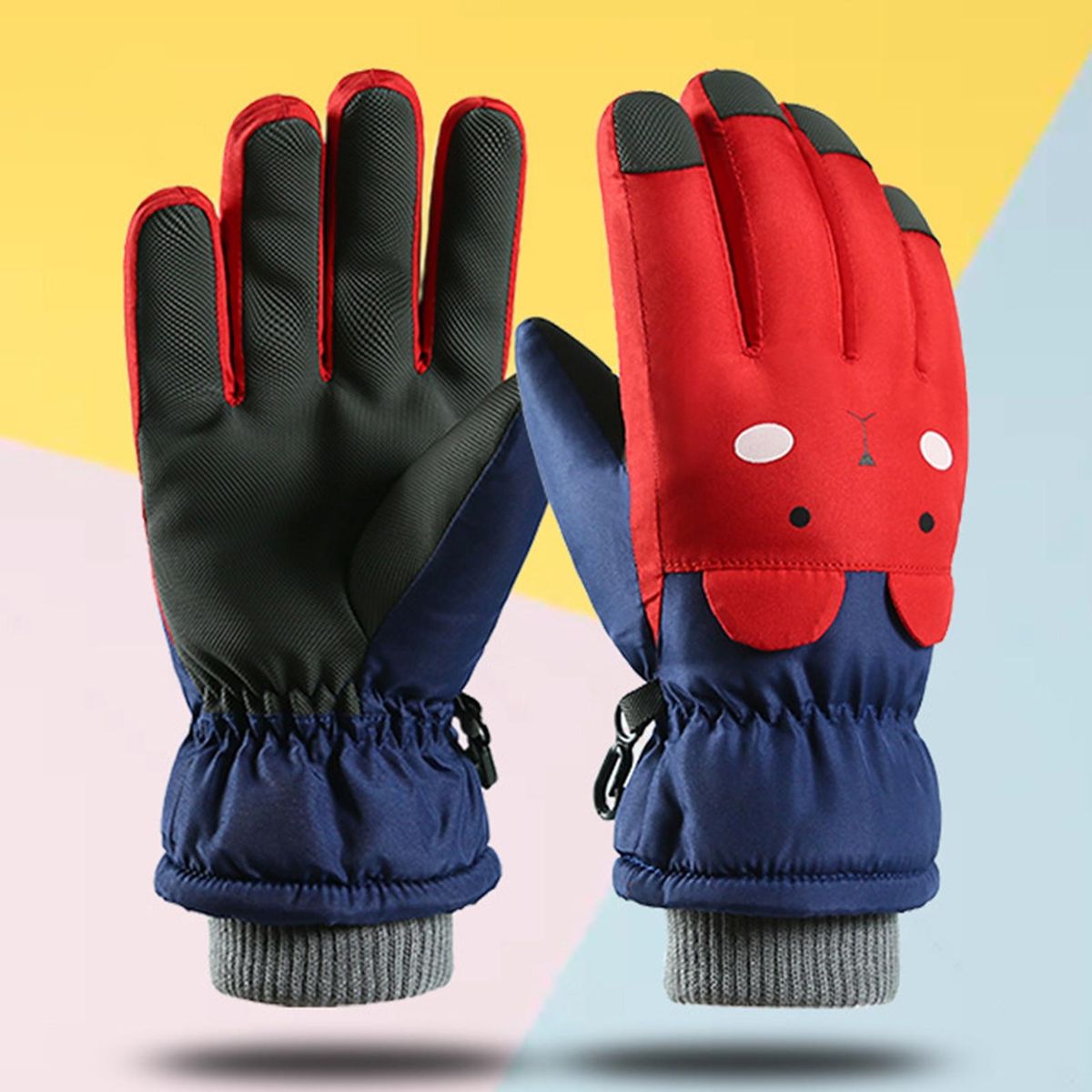 1 Pair Ski Fall Winter Unisex Toddlers Boys Ski Red