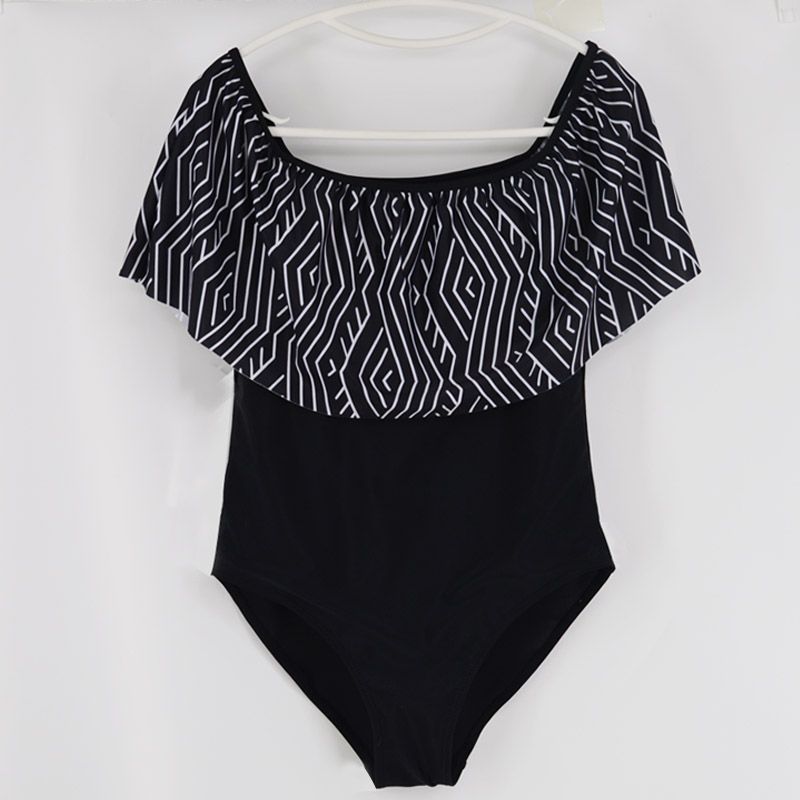 New Sexy Off The Shoulder Swimwear Women One Piece Swimsuit Female Bathing Suit Ruffle Monokini