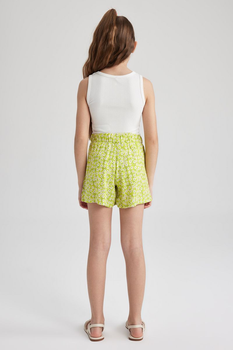 Girl Casual Woven Short - Green