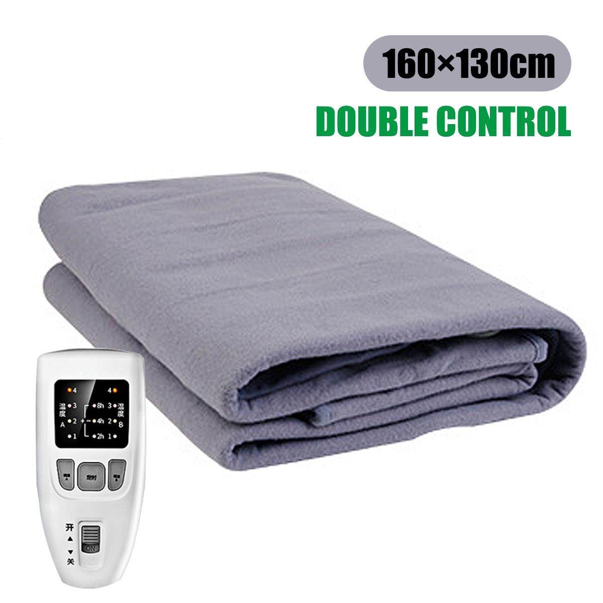 220V Queen Size Electric Heated Flannel Blanket 4 Gear Warm Winter Cover Heater 160*130cm