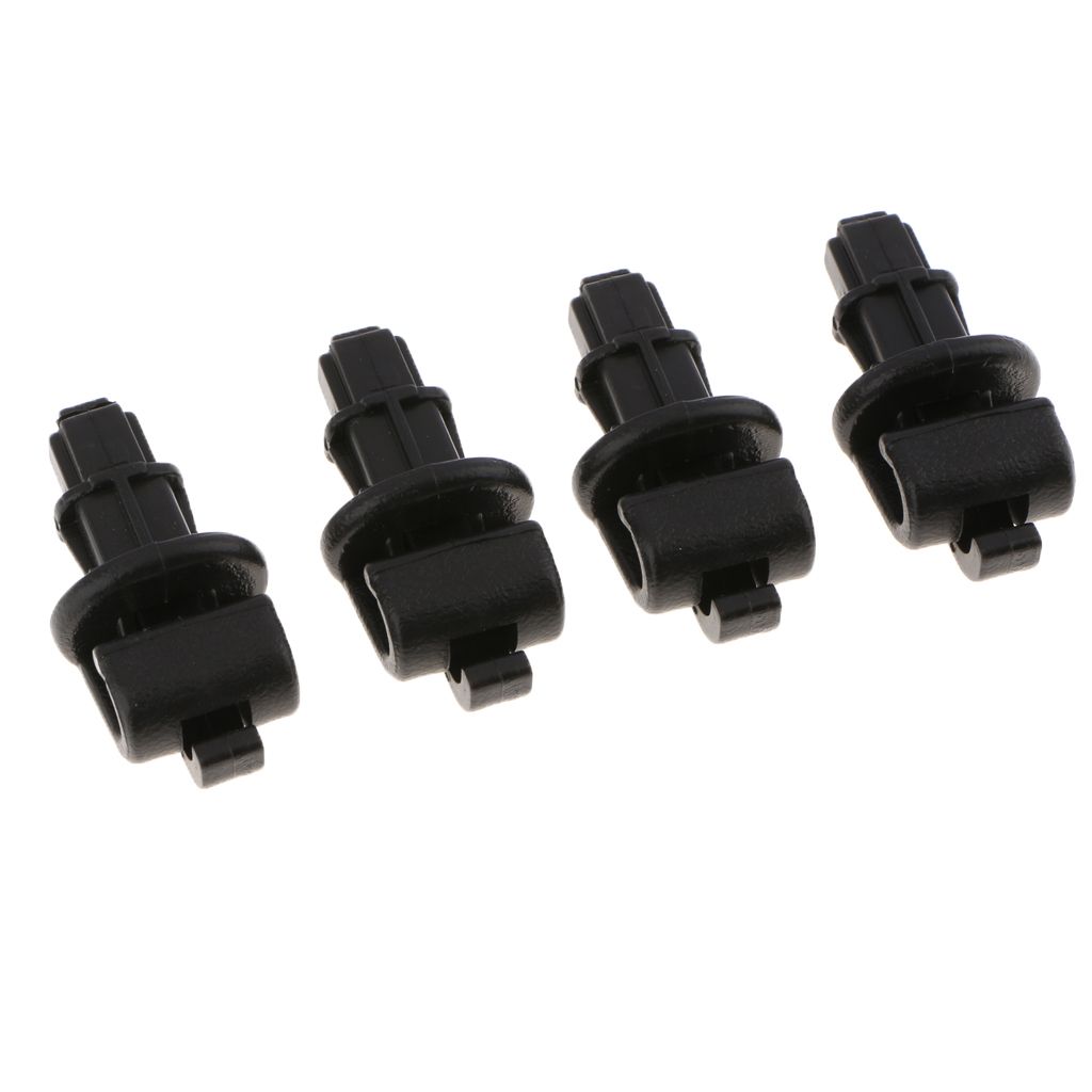 4PCS Plastic Automotive Sliding Sun Shade Holder Hook Clips Suit For