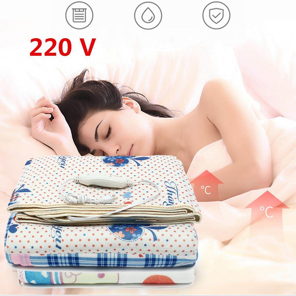 Single Sizes Large Electric Heated Blanket Polyester Floral Printed Bedroom Blankets Single