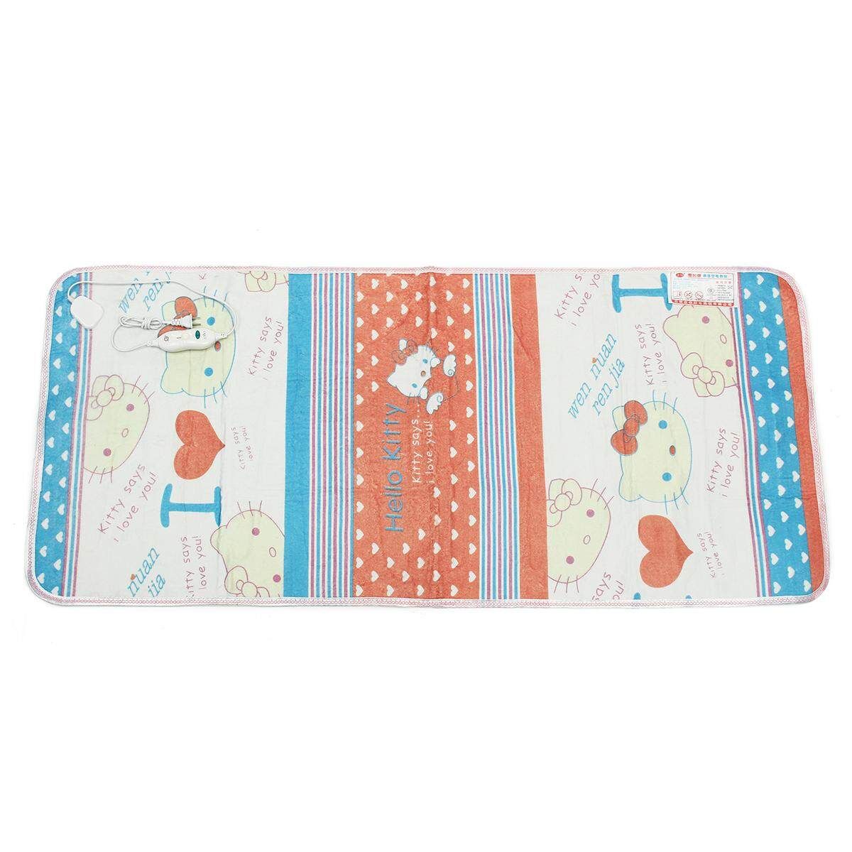 Single Sizes Large Electric Heated Blanket Polyester Floral Printed Bedroom Blankets Single