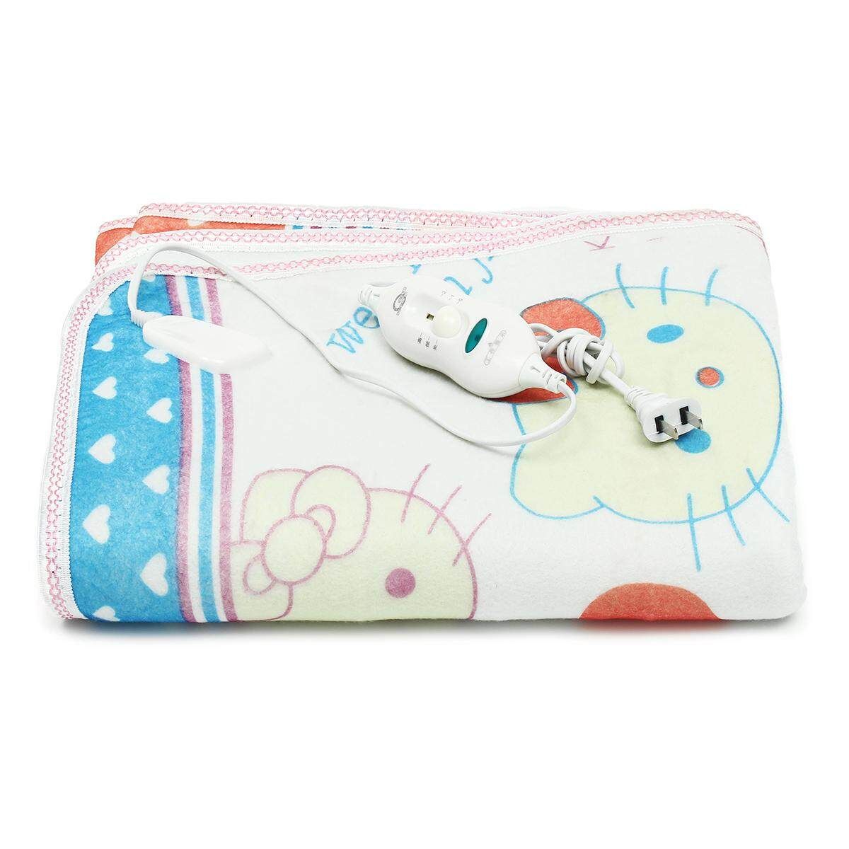 Single Sizes Large Electric Heated Blanket Polyester Floral Printed Bedroom Blankets Single
