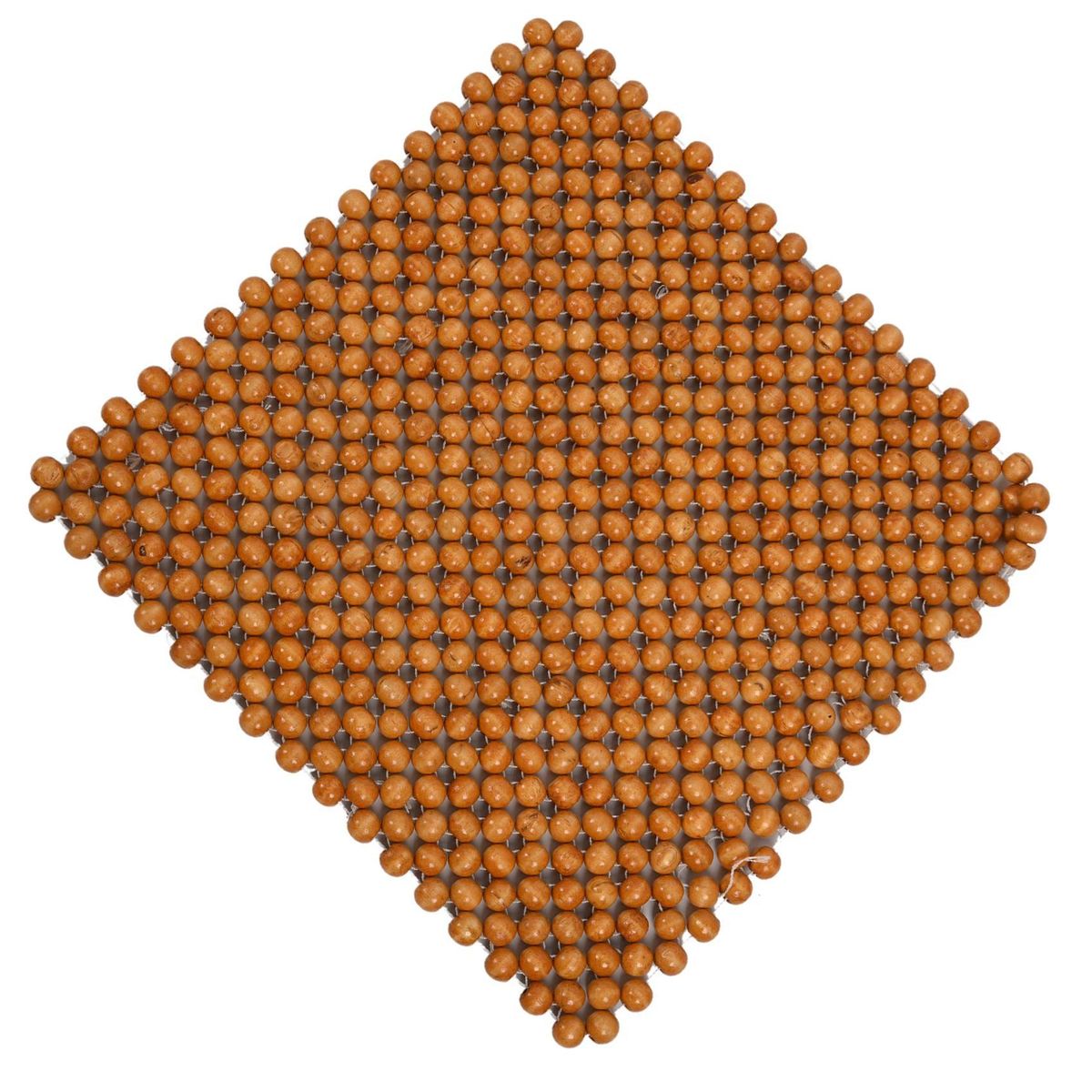 Muzhu Car Seat Cushion Wooden Beads Chair Art Massage Cushion Car Seat Cushion Car Seat Cover Bead Pad Beige