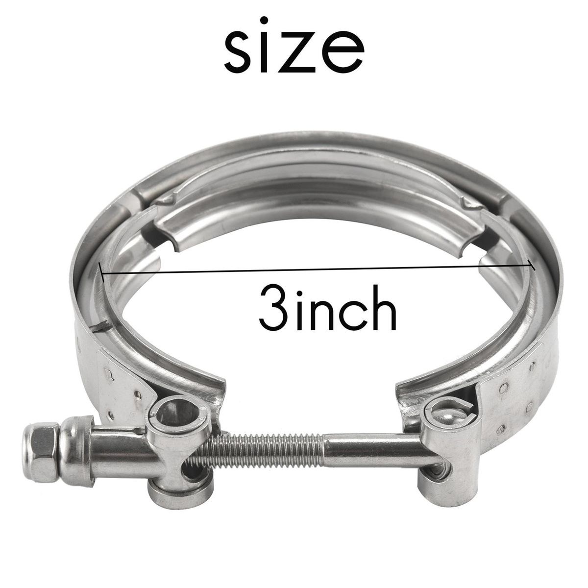 3'' Inch SS304 V-Band Clamp Stainless Steel M/F 3 v band