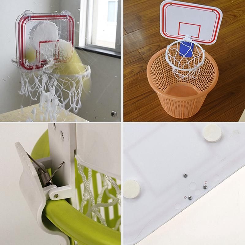 Sport Office Basketball Hoop Clip for Trash Can Basketball Game Small Basketball Board Clip for Waste Basket