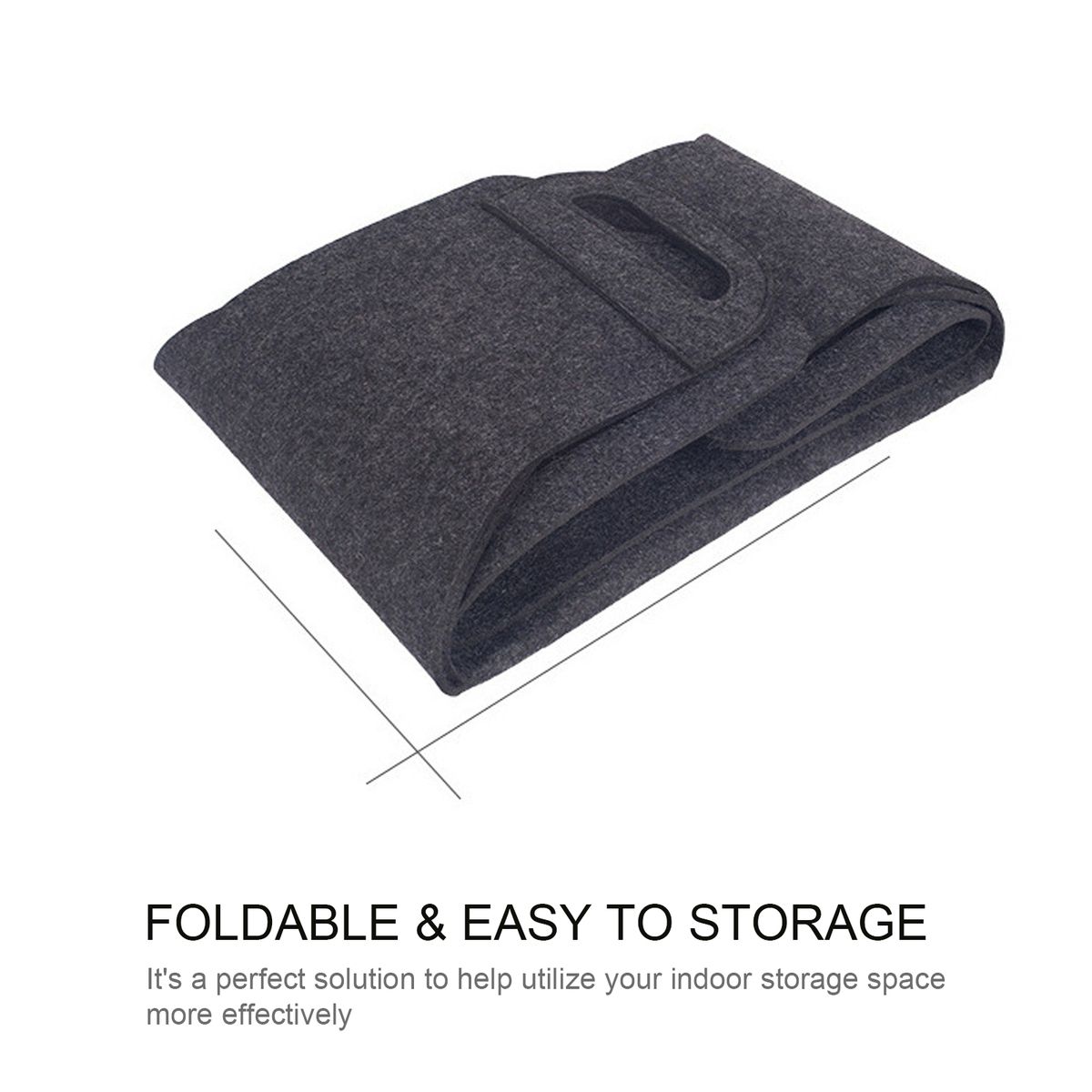 Felt Storage Basket Desktop Foldable Felt Basket Storage Box