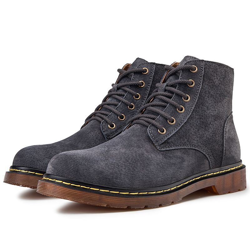 Big Size Mens Ankle Top Boots Chukka Boots-Blue