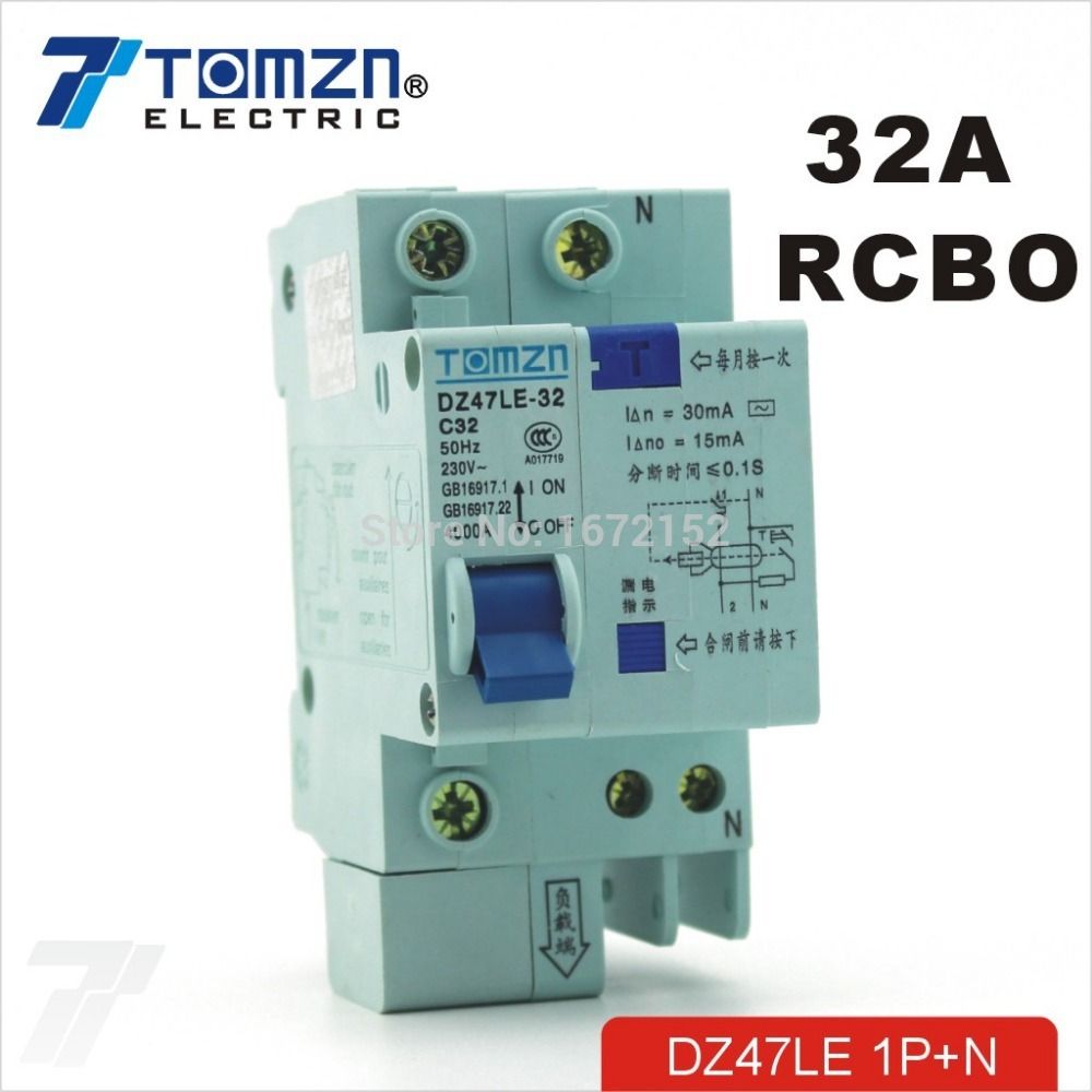 1P+N 60HZ Circuit 32A 230V~ DZ47LE Residual 50HZ Current
