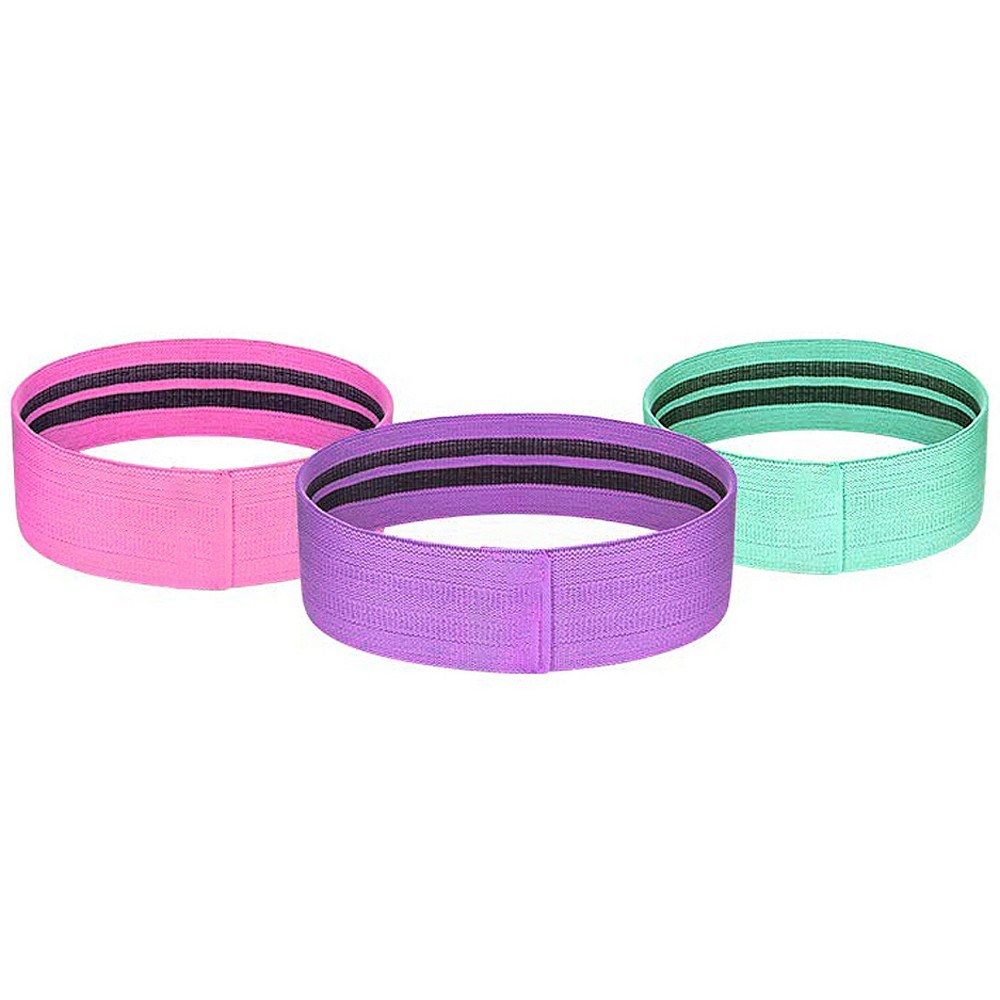 3PCS Sports Exercise Resistance Loop Bands Set Elastic Booty