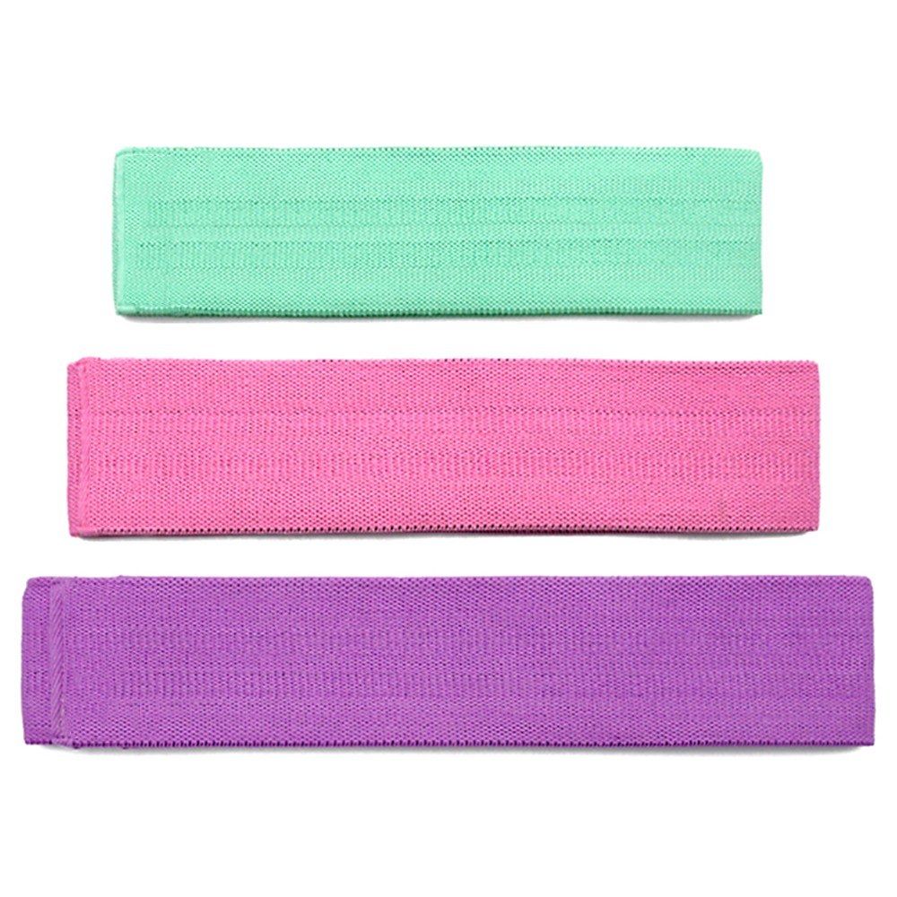 3PCS Sports Exercise Resistance Loop Bands Set Elastic Booty