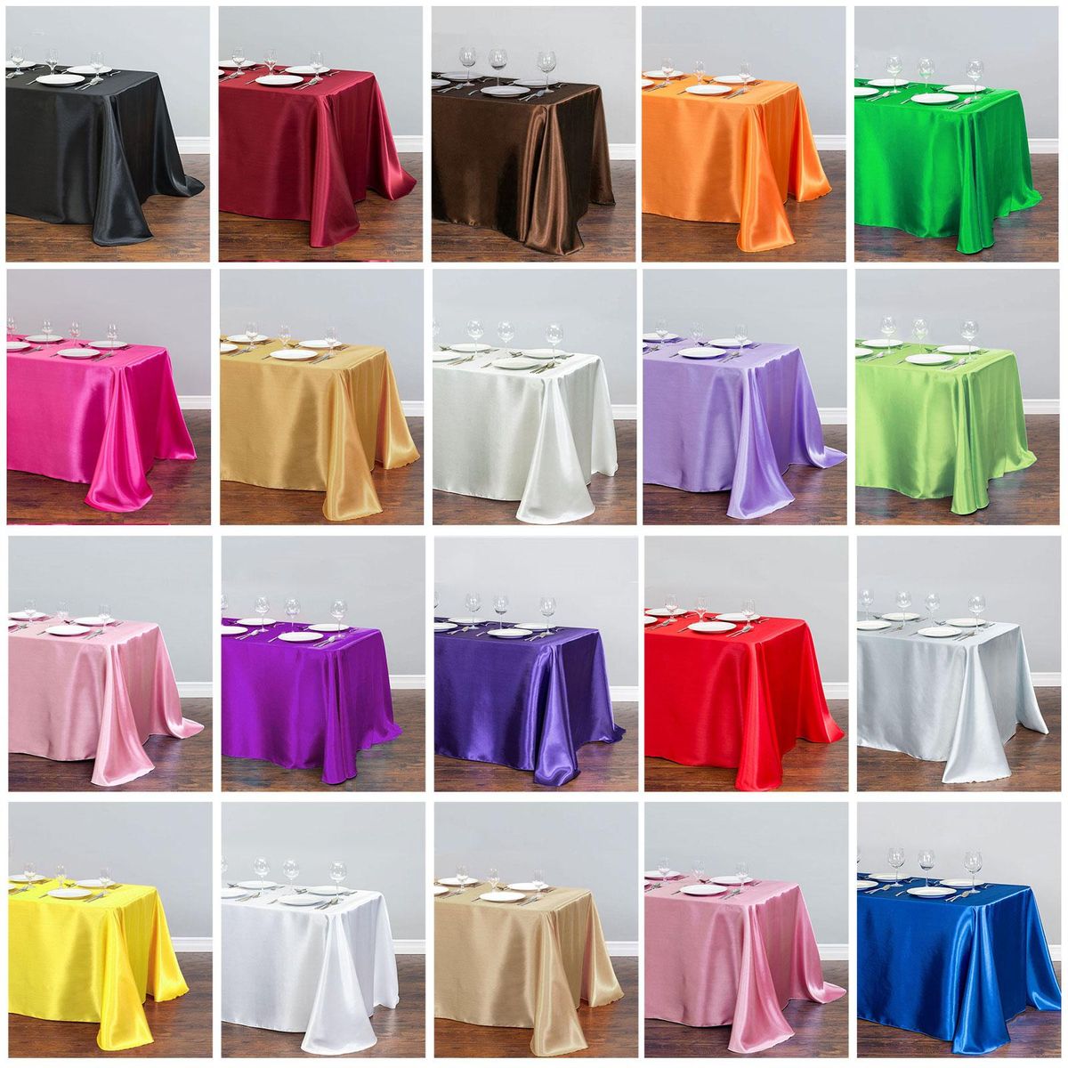 Table Cloth Rectangular Satin Tablecloth-228X395