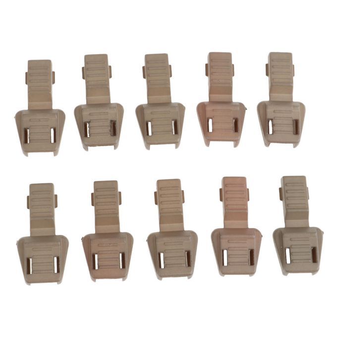 10PCS Replacement Zipper Cord Lock End Toggle Plastic Zip Brown