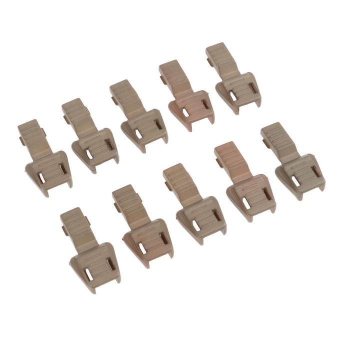 10PCS Replacement Zipper Cord Lock End Toggle Plastic Zip Brown