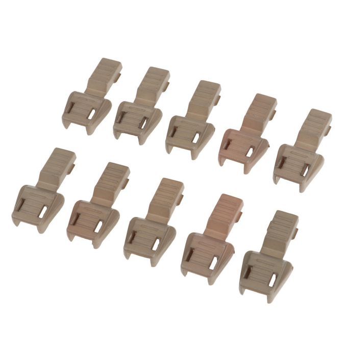 10PCS Replacement Zipper Cord Lock End Toggle Plastic Zip Brown