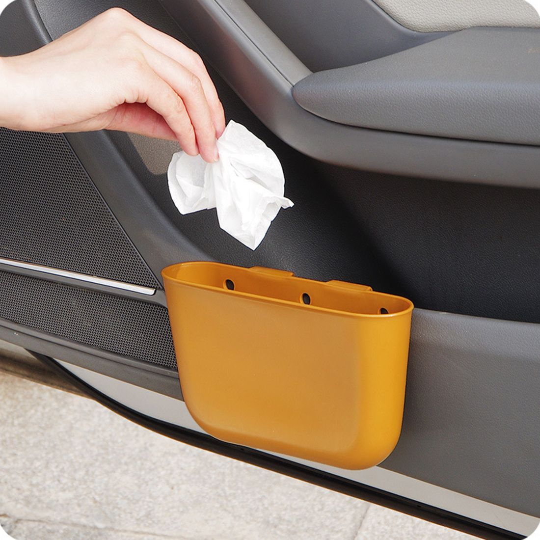 Car Cup Holder Garbage Can Portable Car Storage Box
