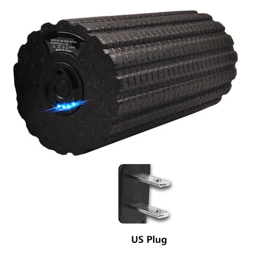 Electric Vibration Massage Foam Roller Yoga Black US Plug