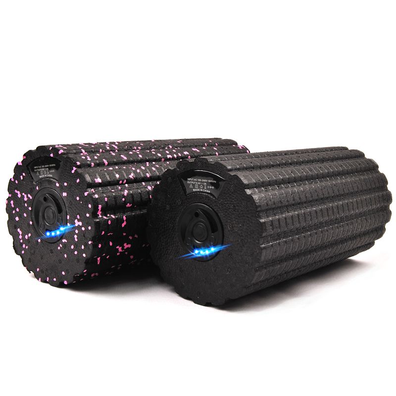 Electric Vibration Massage Foam Roller Yoga Black US Plug