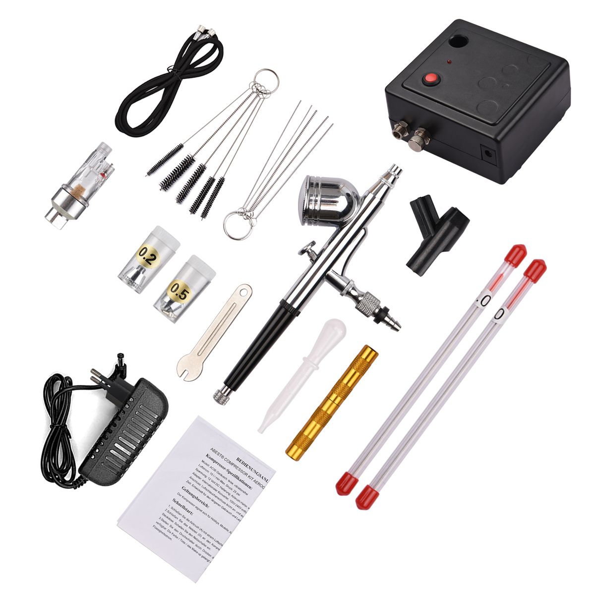 Mini Airbrush Kit With Airbrush Cleaning Set Replaceable