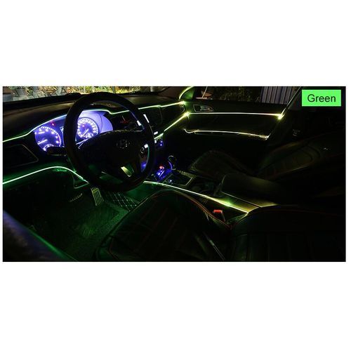 LED Wire For Car Interior/Dashboard Motorcycles Bike Cosplay Festival Decoration (Green)-2m