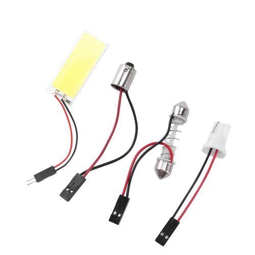 T10 501 W5W BA9S Festoon Dome Interior 36 LED COB Adapter