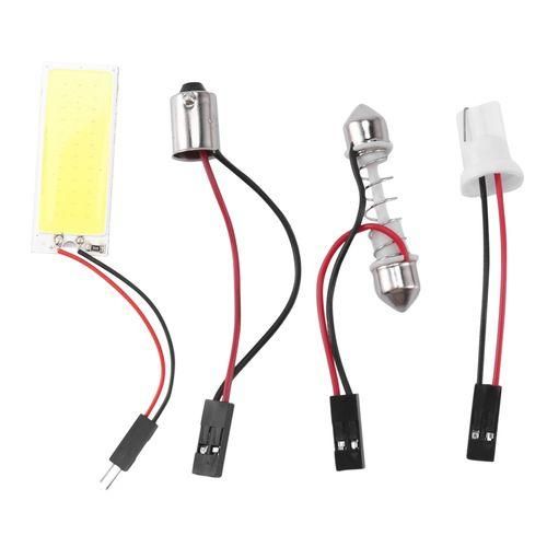 T10 501 W5W BA9S Festoon Dome Interior 36 LED COB Adapter