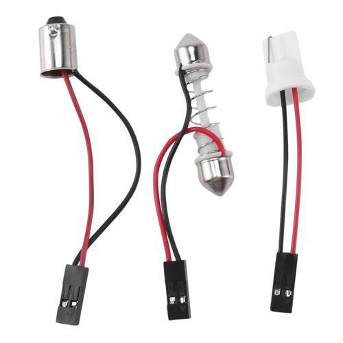 T10 501 W5W BA9S Festoon Dome Interior 36 LED COB Adapter