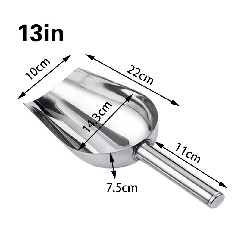 Candy Bar Buffet Commercial Scoops Bar Home Ice Scooper Shovel Food Flour Candy Scoop  Stainless Steel Ice Ser 6Size-13in