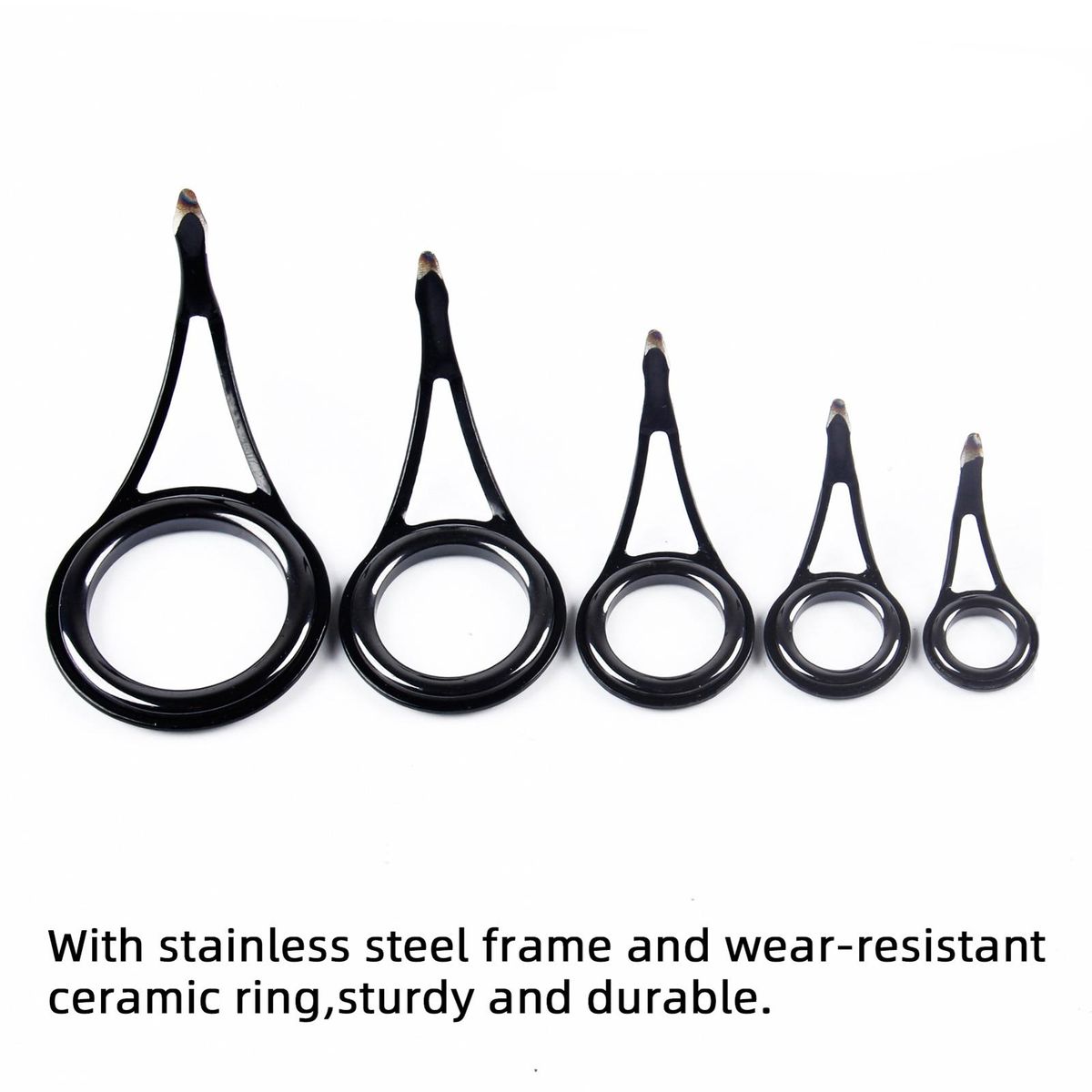 35pcs Fishing Rod Repair Kit Ceramic High Carbon Steel Fishing Rod Guides