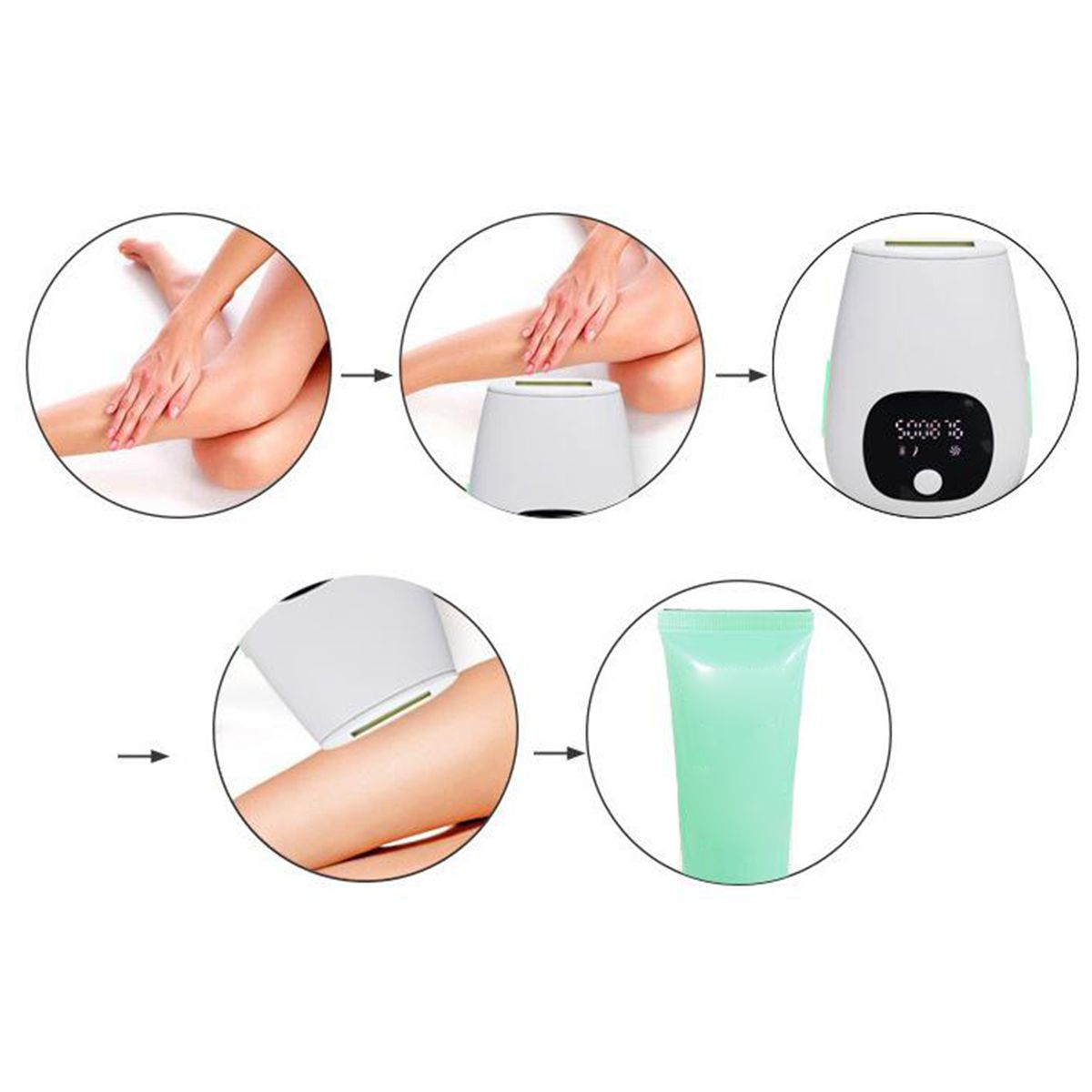 Painless Permanent Hair Removal Device At Home For Armpits Face Back
